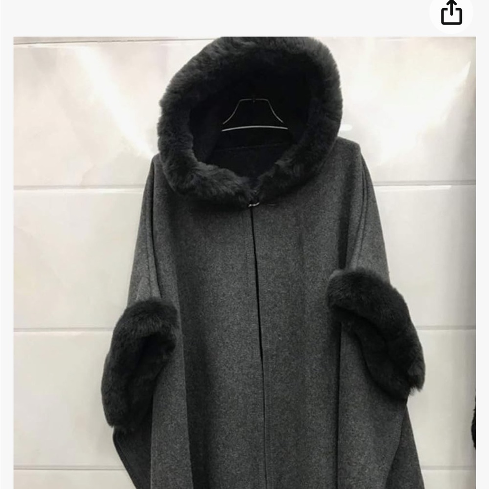 CARDIGAN GRAY SHAWL HOODIE. - Picture 4 of 12